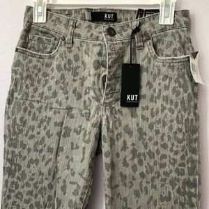 Grey Leopard Printed Jeans